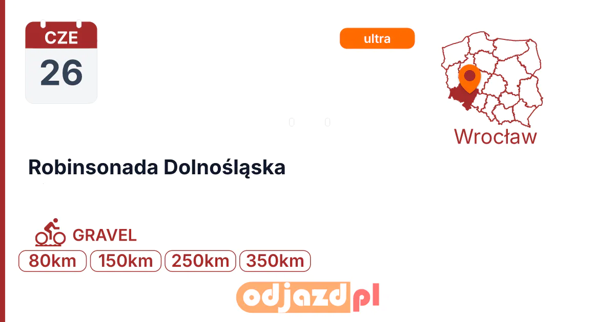 Robinsonada Dolnośląska — Rower · GRAVEL, 26 czerwca 2027, Wrocław