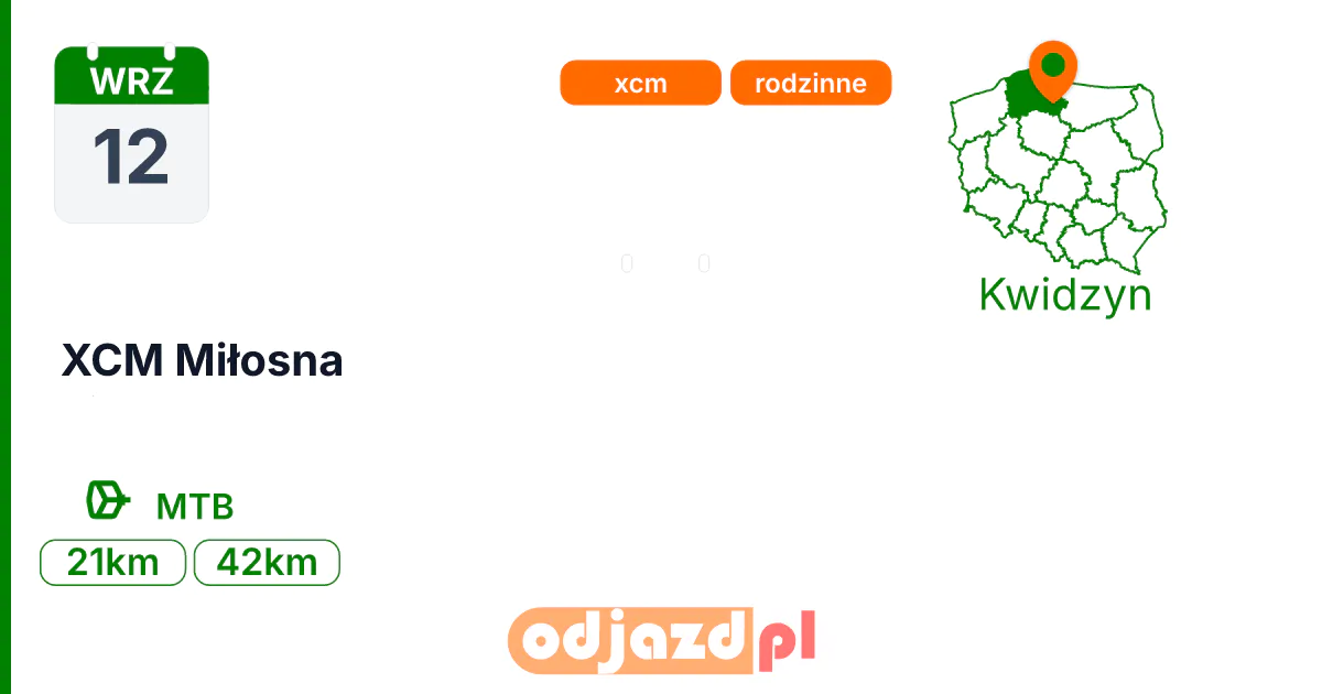 XCM Miłosna — Rower · MTB, 12 września 2026, Kwidzyn