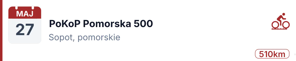 Rower · GRAVEL · 27 maja 2027 · Pomorskie
