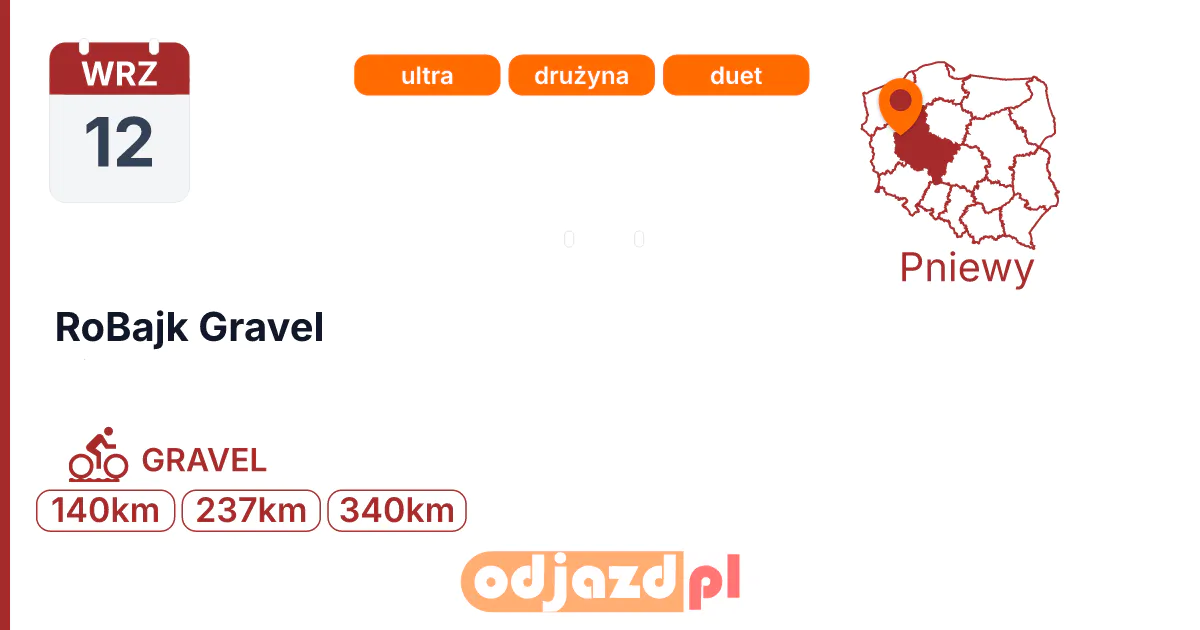 RoBajk Gravel — Rower · GRAVEL, 12 września 2026, Pniewy