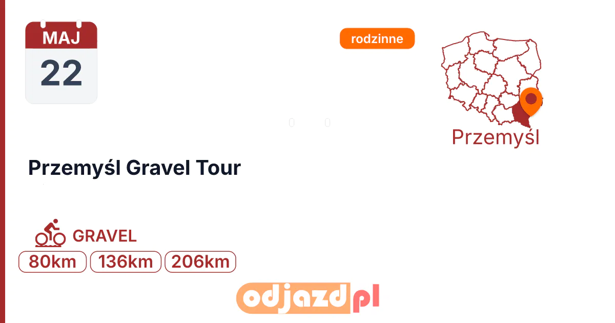 Przemyśl Gravel Tour — Rower · GRAVEL, 22 maja 2027, Przemyśl