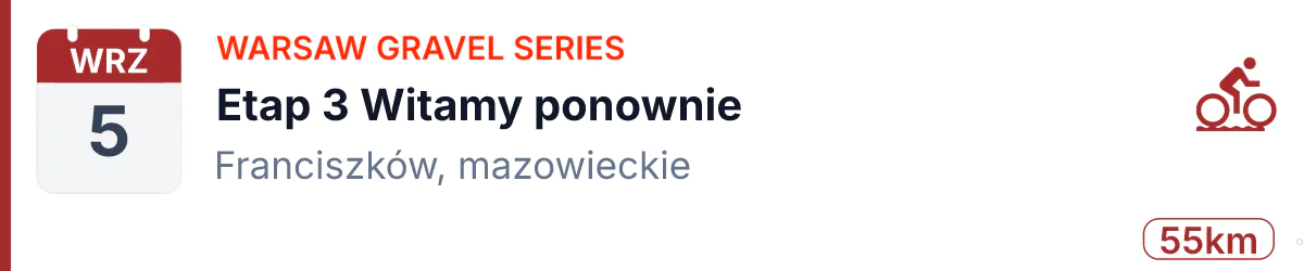 Rower · GRAVEL · 5 września 2026 · Mazowieckie