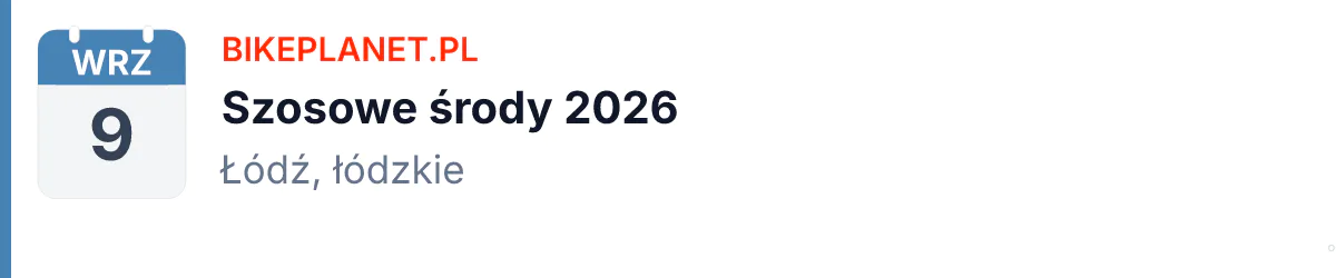 Rower · SZOSA · 9 września 2026 · Łódzkie