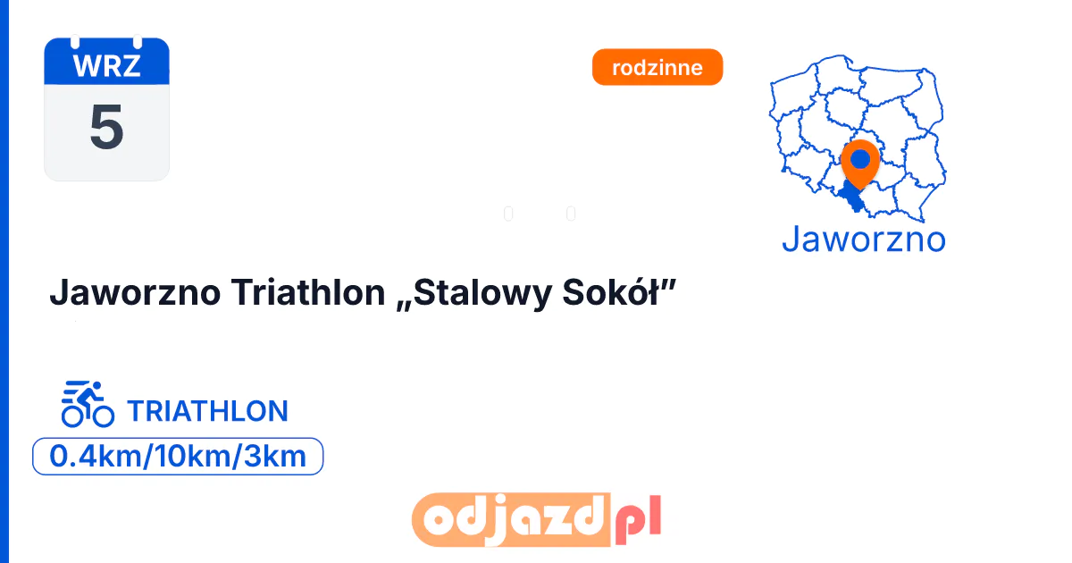 Jaworzno Triathlon „Stalowy Sokół” — Triathlon · TRIATHLON, 5 września 2026, Jaworzno