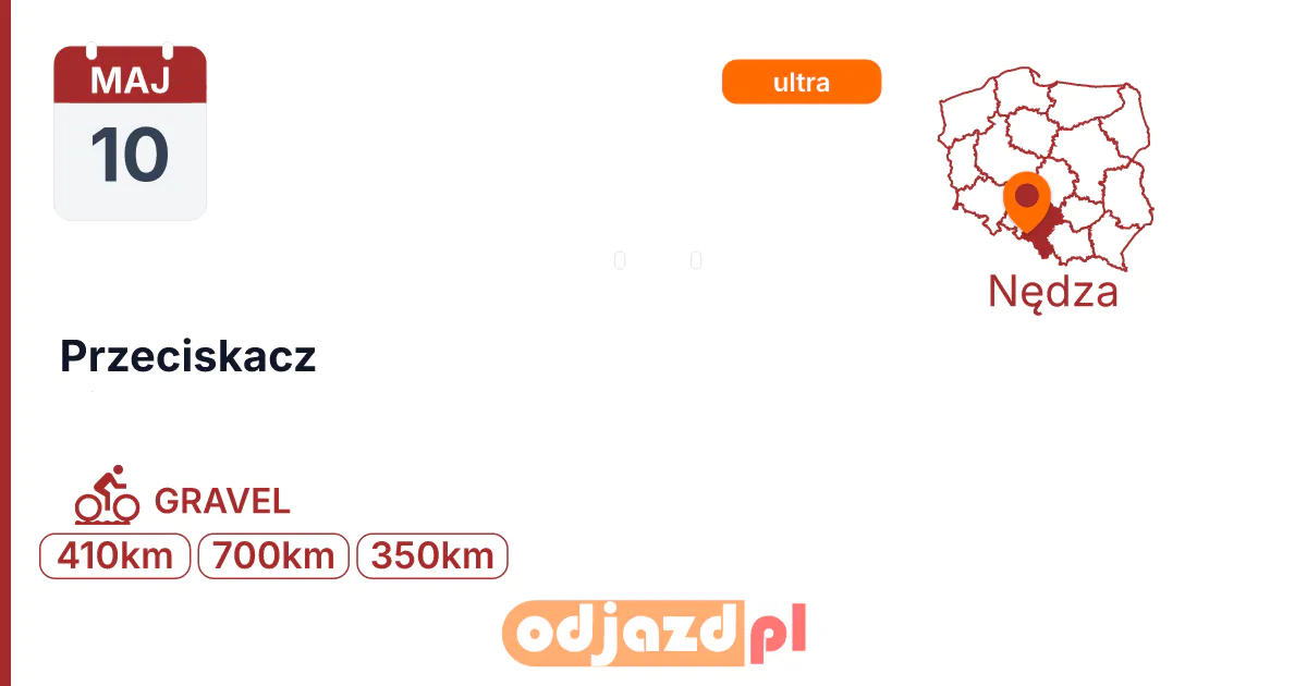 Przeciskacz — Rower · GRAVEL, 10 maja 2027, Nędza