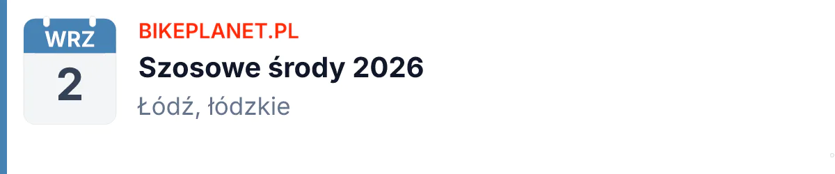Rower · SZOSA · 2 września 2026 · Łódzkie