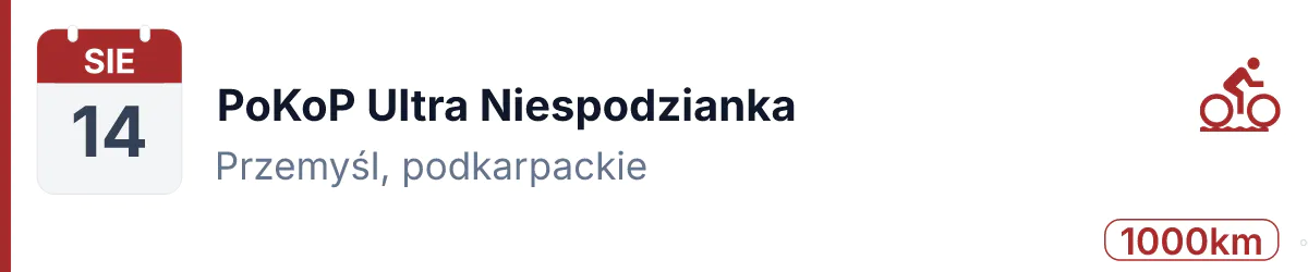 Rower · GRAVEL · 14 sierpnia 2027 · Podkarpackie