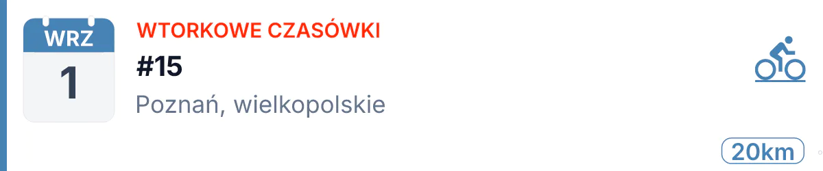 Rower · SZOSA · 1 września 2026 · Wielkopolskie