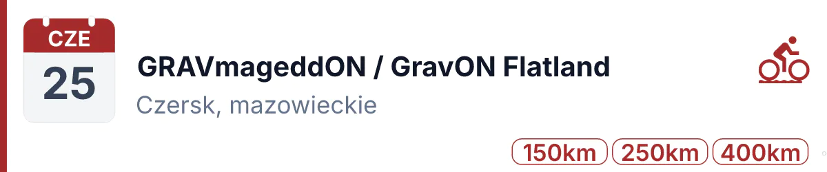 Rower · GRAVEL · 25 czerwca 2027 · Mazowieckie