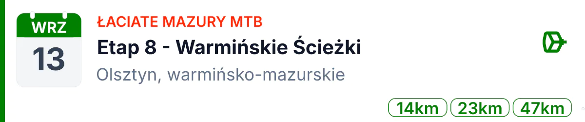 Rower · MTB · 13 września 2026 · Warmińsko-mazurskie