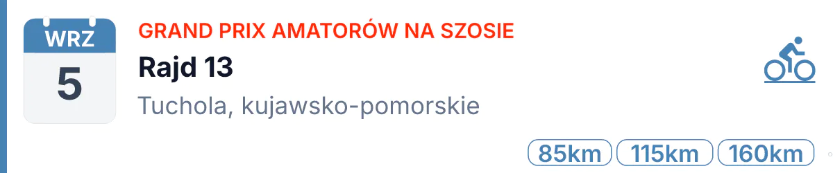 Rower · SZOSA · 5 września 2026 · Kujawsko-pomorskie