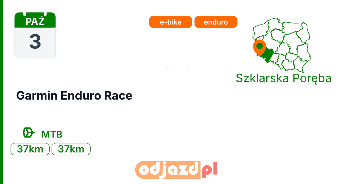 Garmin Enduro Race — Rower · MTB, 3 października 2026, Szklarska Poręba