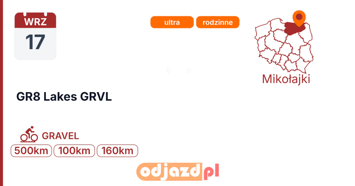 GR8 Lakes GRVL — Rower · GRAVEL, 17 września 2027, Mikołajki