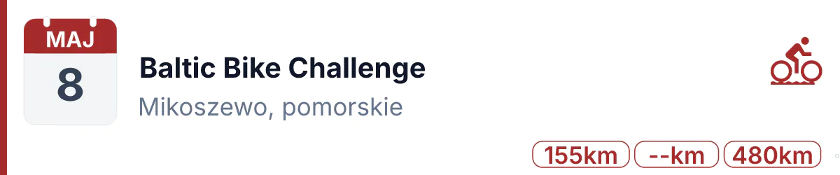 Rower · GRAVEL · 8 maja 2027 · Pomorskie