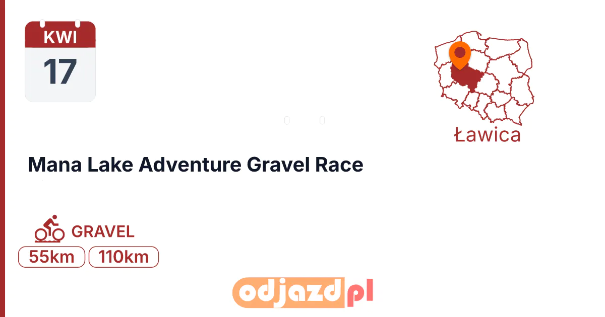Mana Lake Adventure Gravel Race — Rower · GRAVEL, 17 kwietnia 2027, Ławica