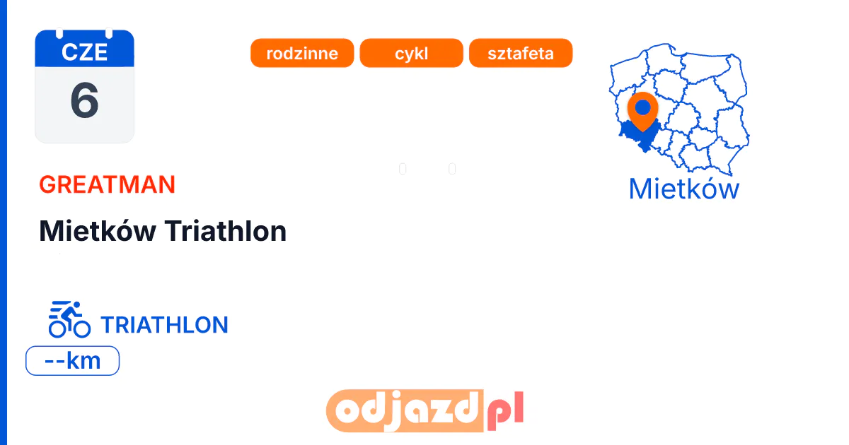 Mietków Triathlon — Triathlon · TRIATHLON, 6 czerwca 2027, Mietków
