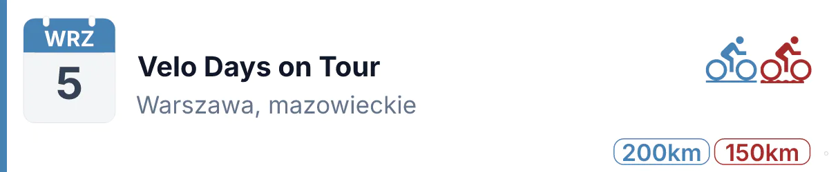 Rower · SZOSA · 5 września 2026 · Mazowieckie