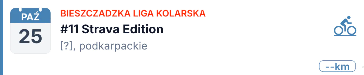 Rower · SZOSA · 25 października 2026 · Podkarpackie