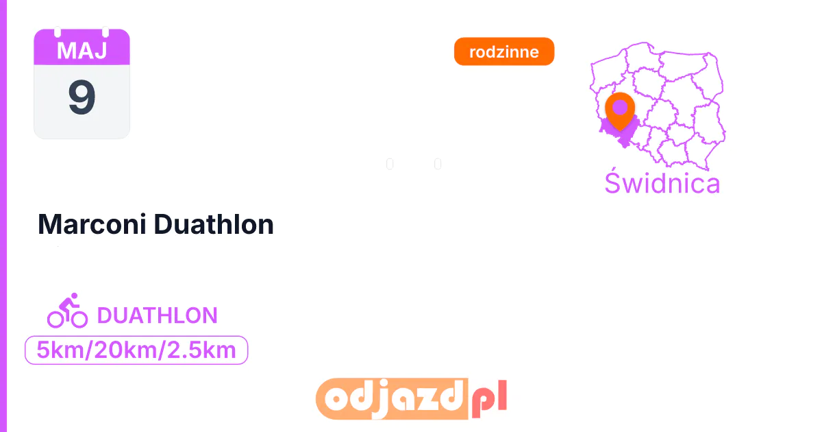 Marconi Duathlon — Duathlon · DUATHLON, 9 maja 2027, Świdnica