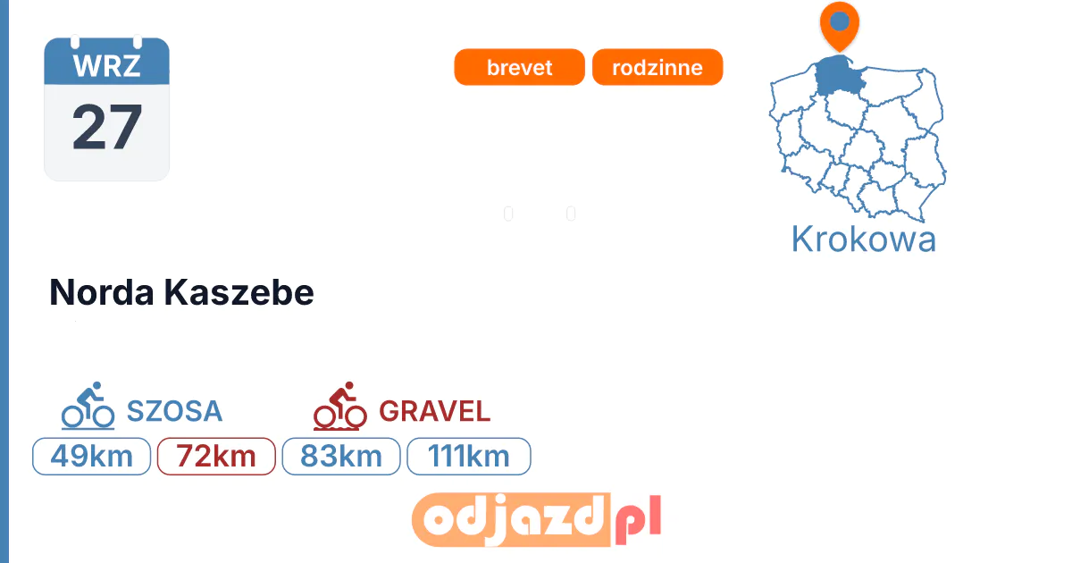 Norda Kaszebe — Rower · SZOSA, 27 września 2026, Krokowa