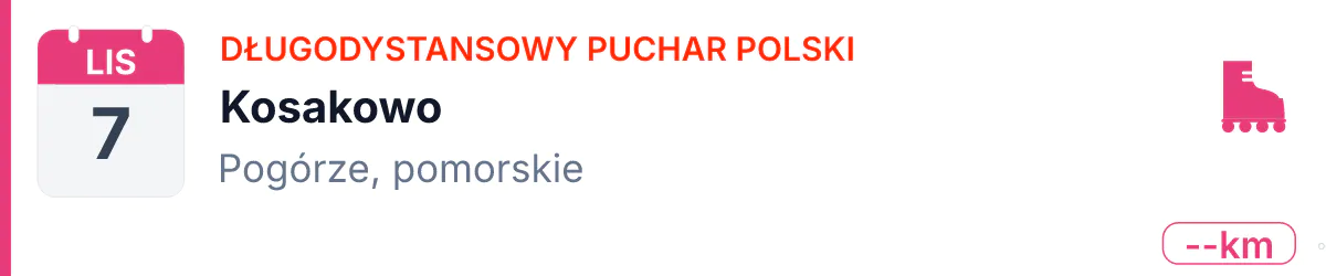 Rolki · SZYBKIE · 7 listopada 2026 · Pomorskie