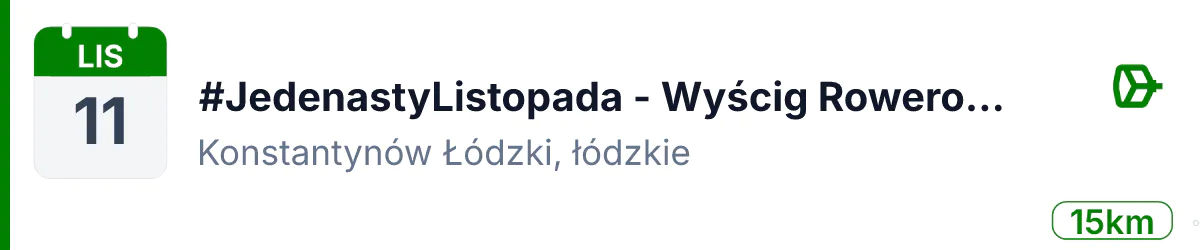 Rower · MTB · 11 listopada 2026 · Łódzkie