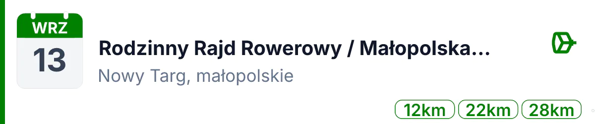 Rower · MTB · 13 września 2026 · Małopolskie