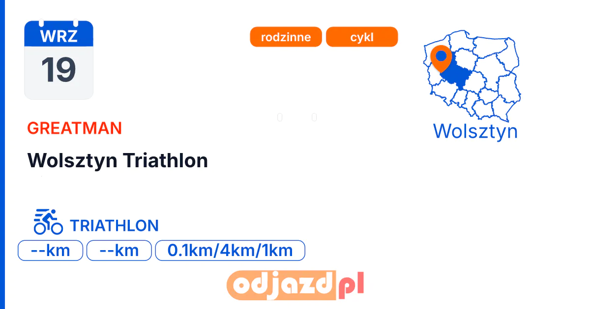Wolsztyn Triathlon — Triathlon · TRIATHLON, 19 września 2026, Wolsztyn