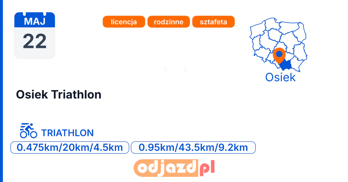 Osiek Triathlon — Triathlon · TRIATHLON, 22 maja 2027, Osiek