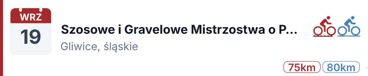 Rower · SZOSA · 19 września 2026 · Śląskie