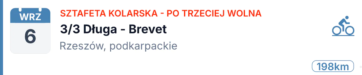 Rower · SZOSA · 6 września 2026 · Podkarpackie