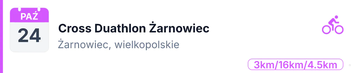Duathlon · DUATHLON · 24 października 2026 · Wielkopolskie