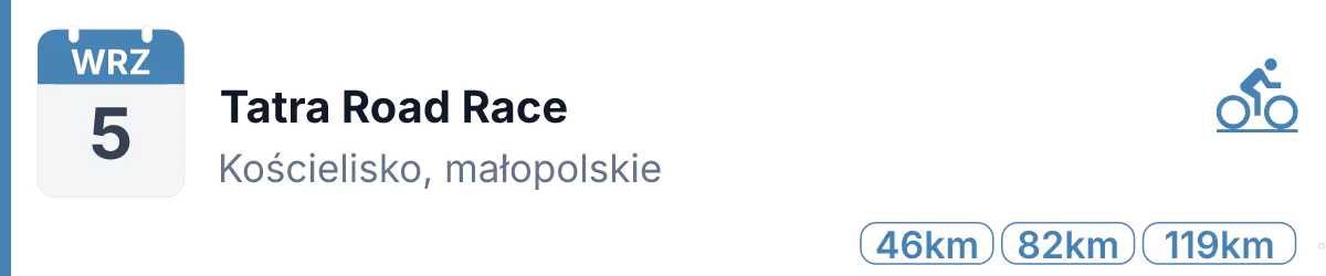 Rower · SZOSA · 5 września 2026 · Małopolskie