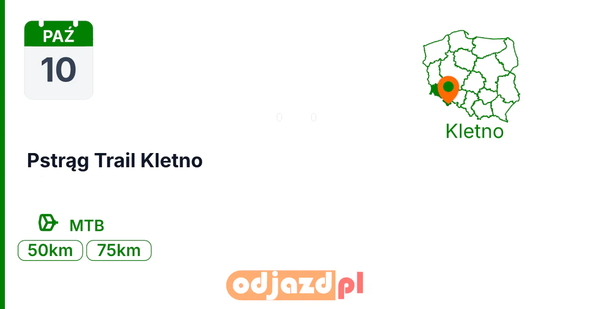 Pstrąg Trail Kletno — Rower · MTB, 10 października 2026, Kletno