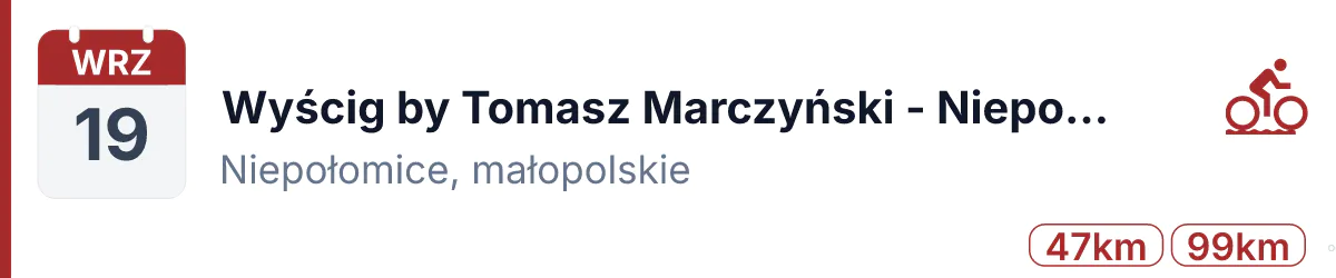 Rower · GRAVEL · 19 września 2026 · Małopolskie
