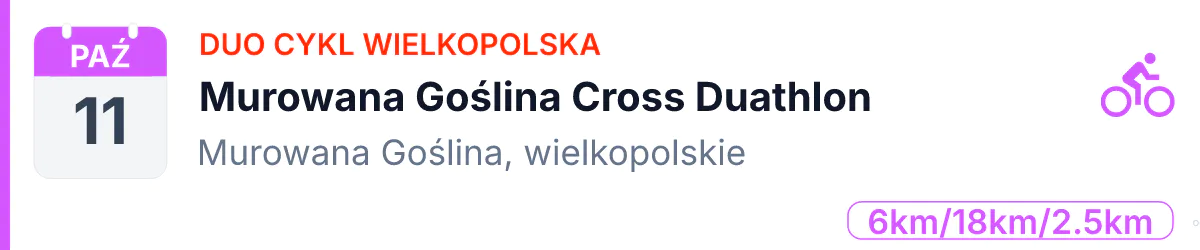 Duathlon · DUATHLON · 11 października 2026 · Wielkopolskie
