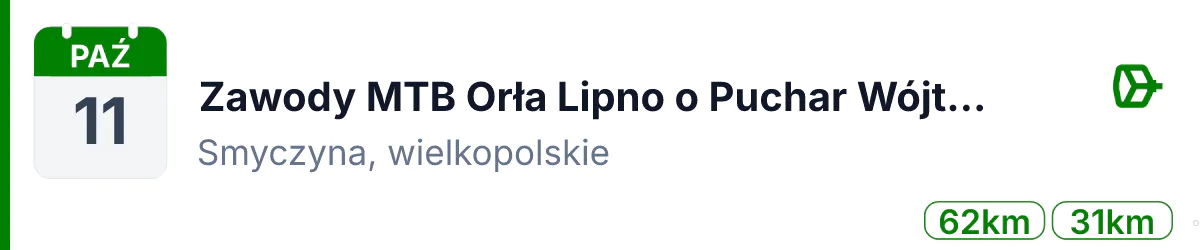 Rower · MTB · 11 października 2026 · Wielkopolskie