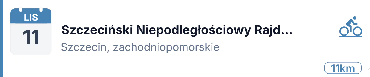 Rower · SZOSA · 11 listopada 2026 · Zachodniopomorskie