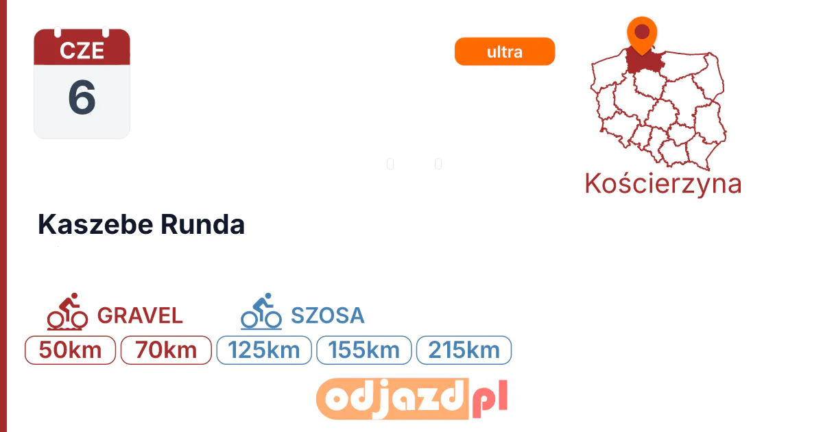 Kaszebe Runda — Rower · SZOSA, 6 czerwca 2027, Kościerzyna