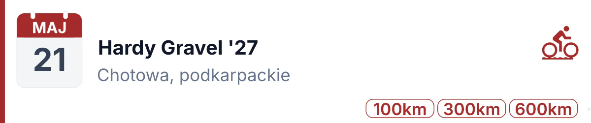 Rower · GRAVEL · 21 maja 2027 · Podkarpackie