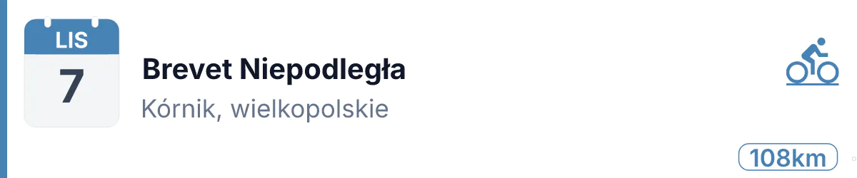 Rower · SZOSA · 7 listopada 2026 · Wielkopolskie