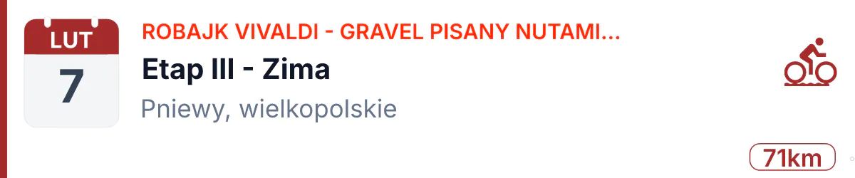 Rower · GRAVEL · 7 lutego 2027 · Wielkopolskie