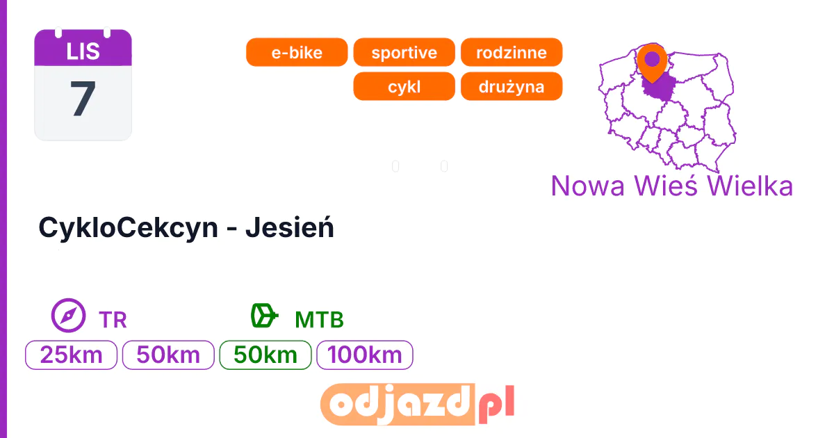 CykloCekcyn - Jesień — Na orientację · TR, 7 listopada 2026, Nowa Wieś Wielka