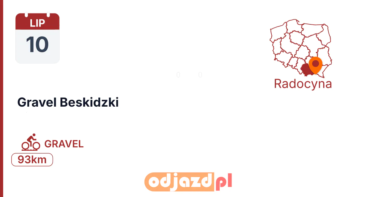 Gravel Beskidzki — Rower · GRAVEL, 10 lipca 2027, Radocyna