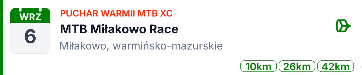 Rower · MTB · 6 września 2026 · Warmińsko-mazurskie