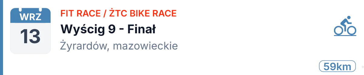 Rower · SZOSA · 13 września 2026 · Mazowieckie