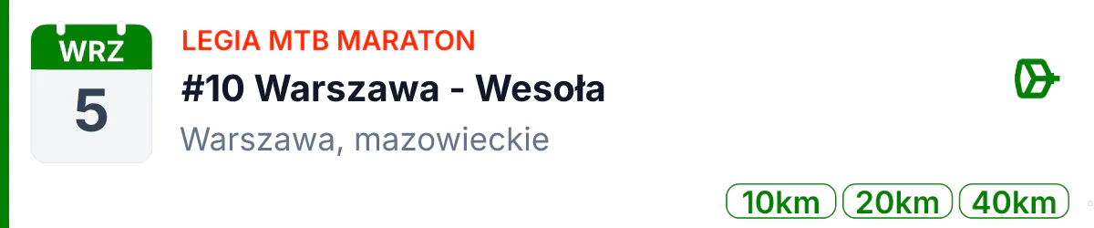 Rower · MTB · 5 września 2026 · Mazowieckie
