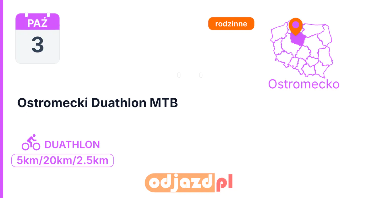 Ostromecki Duathlon MTB — Duathlon · DUATHLON, 3 października 2026, Ostromecko