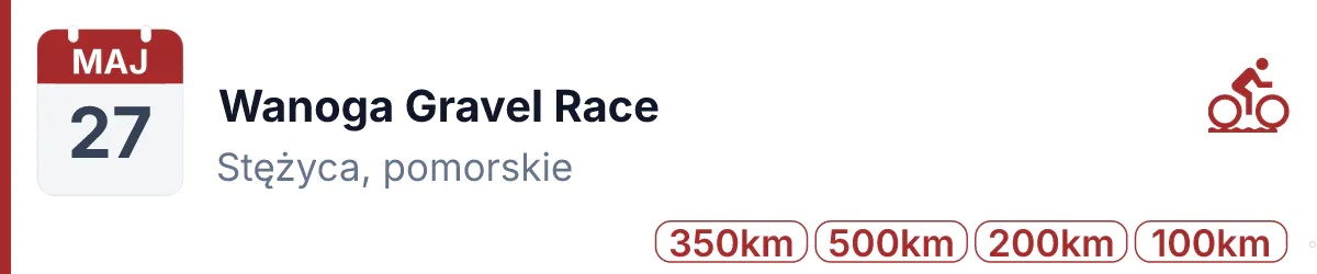 Rower · GRAVEL · 27 maja 2027 · Pomorskie