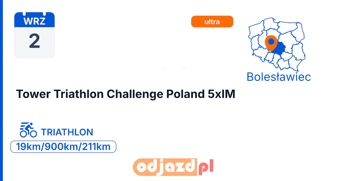 Tower Triathlon Challenge Poland 5xIM — Triathlon · TRIATHLON, 2 września 2026, Bolesławiec